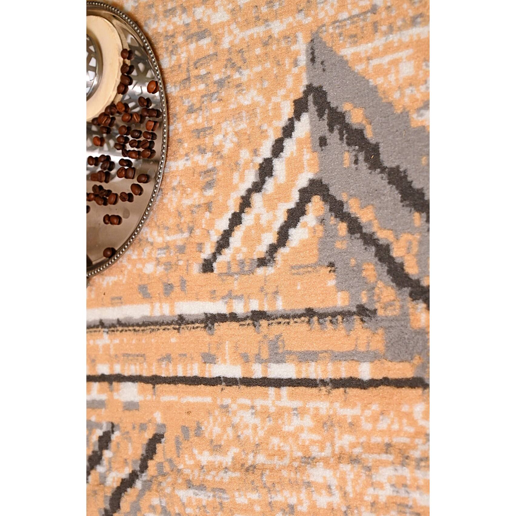 Furnish My Place Texas Star Rug Beige, Novelty Star Rug Bed Bath