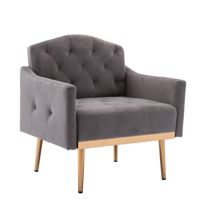 Tufted Decorative Fabric Armchair