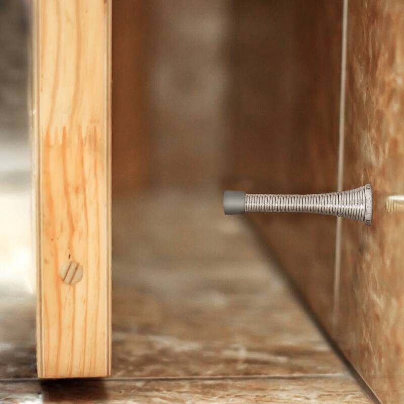 Design House 188284 3-1/8" Baseboard Mounted Spring Door Stop