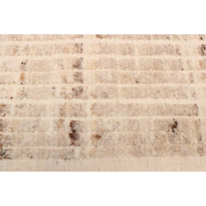 ECARPETGALLERY Hand-knotted Tangier Beige Wool Rug - 7'10 x 9'10