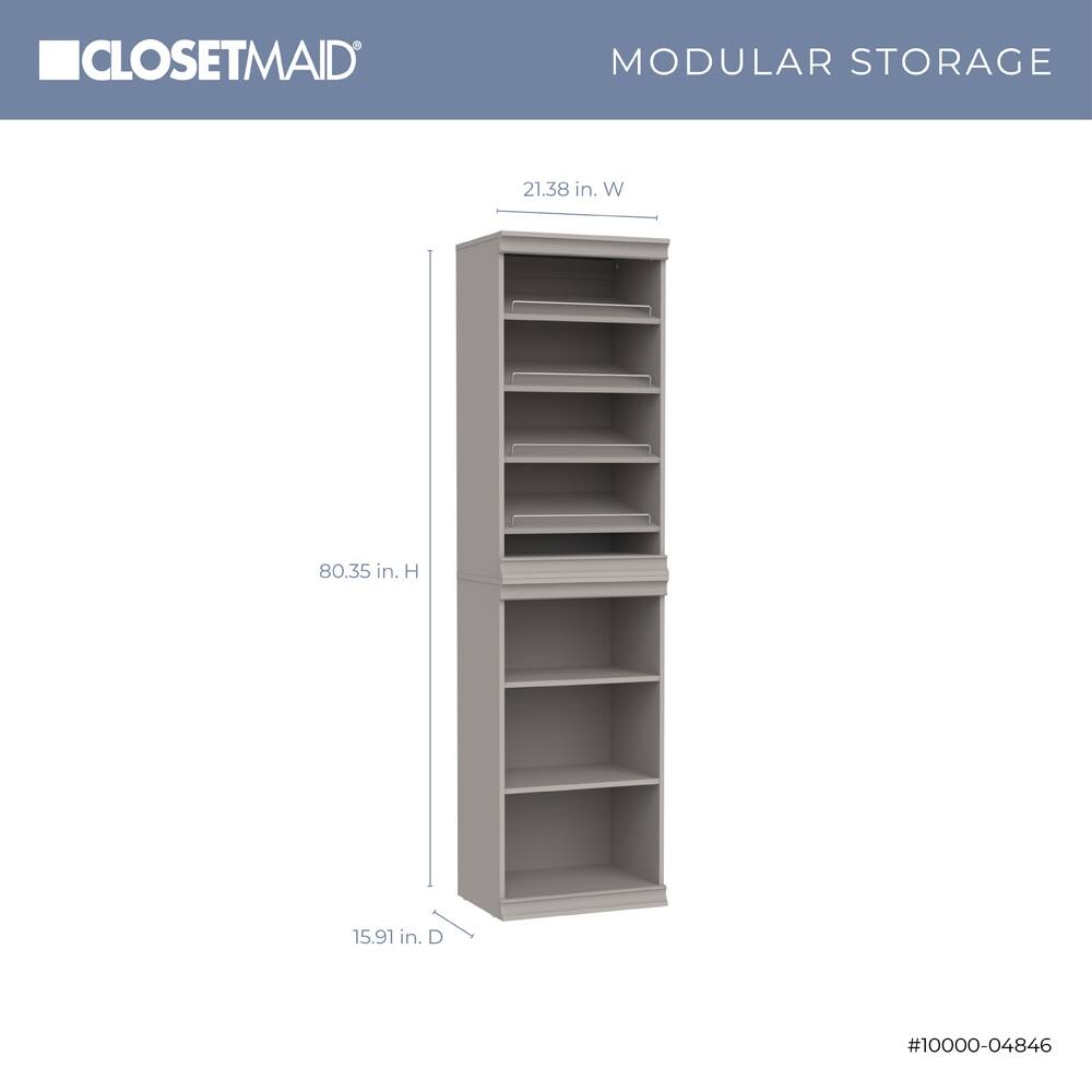 ClosetMaid Modular Storage 21.38inch W 7Shelf Wood Closet System with