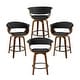 preview thumbnail 128 of 167, Glitzhome Set of 2 or 4 Modern Counter & Bar Height Wooden Swivel Bar Stools