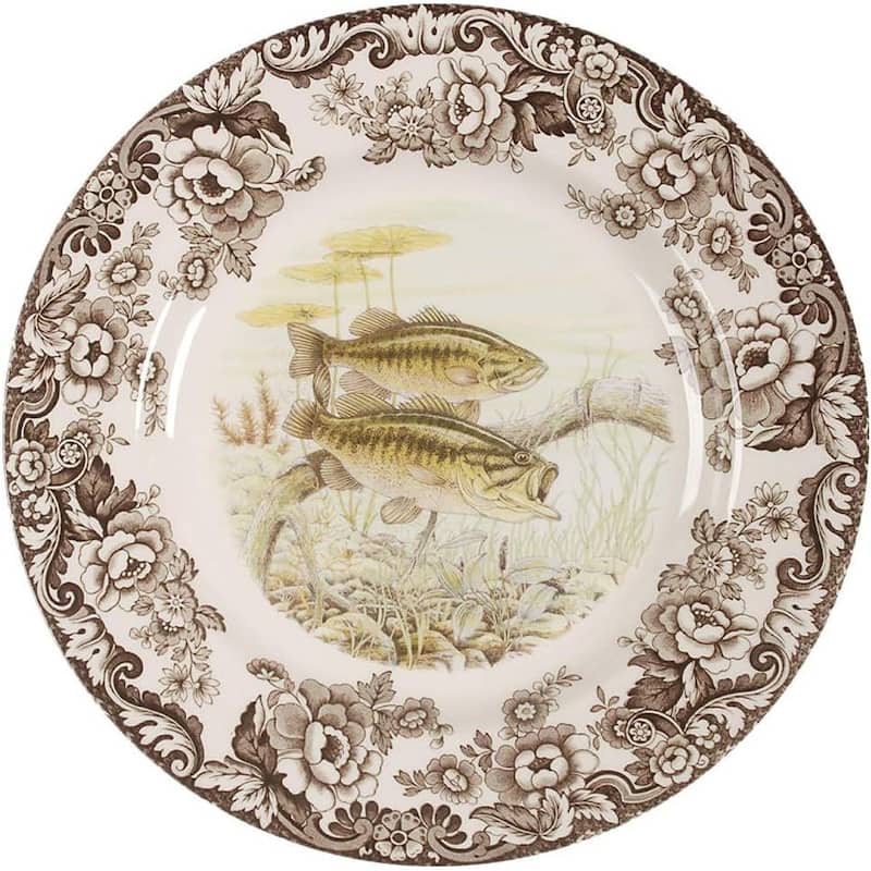 Spode Woodland Dinner Plate Fish Collection - 10.5 inch - Bass