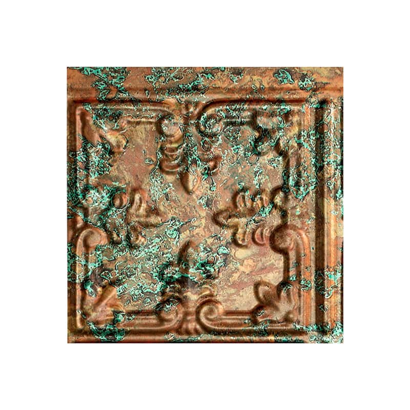 FASÄDE Traditional Style 10 Decorative Vinyl Backsplash Panel - 6x6 Inch Sample - Copper Fantasy