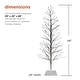 preview thumbnail 3 of 26, Alpine Corporation 60"H Indoor/Outdoor Artificial Christmas Tree with Green LED Lights, Silver