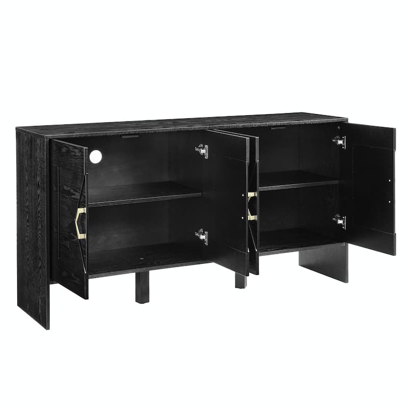 Mid Century Sideboard - 60" TV Stand with Adjustable Shelves