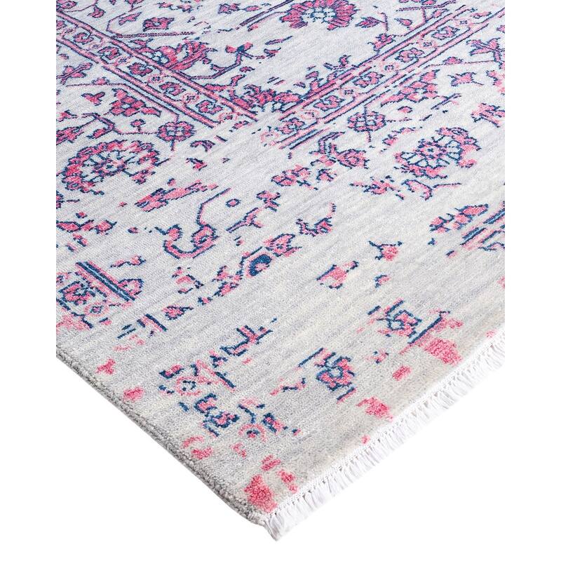 Ikat One-of-a-Kind Hand-Knotted Area Rug - Gray, 8' 1" x 10' 4" - 8' 1" x 10' 4"