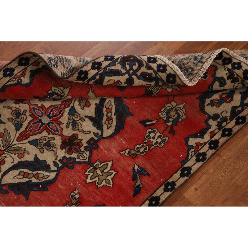 Hand Knotted Oriental 100% Wool Carpet Traditional Floral Red Bakhtiari Area Rug - 5' 8'' X 3' 4''