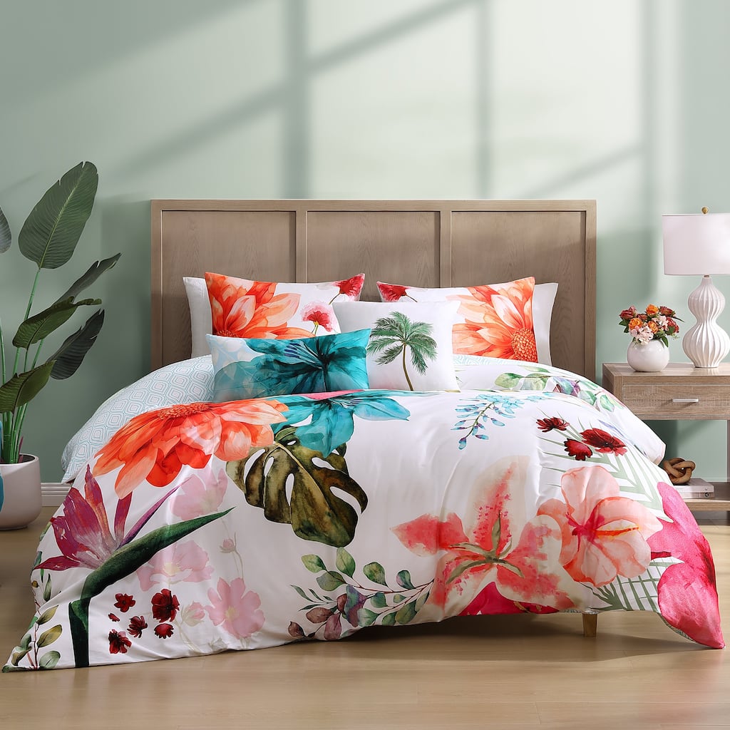 Bebejan Eden's Embrace 100% Cotton Sateen 5 Piece Reversible Comforter Set