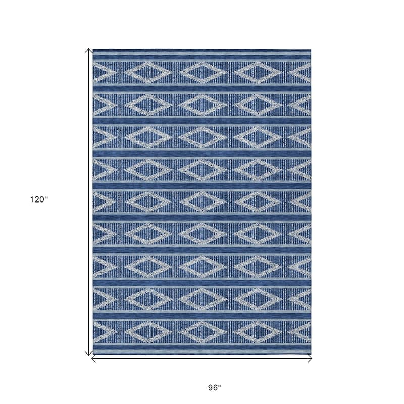 HomeRoots Geometric Transitional Rectangle Outdoor Rug