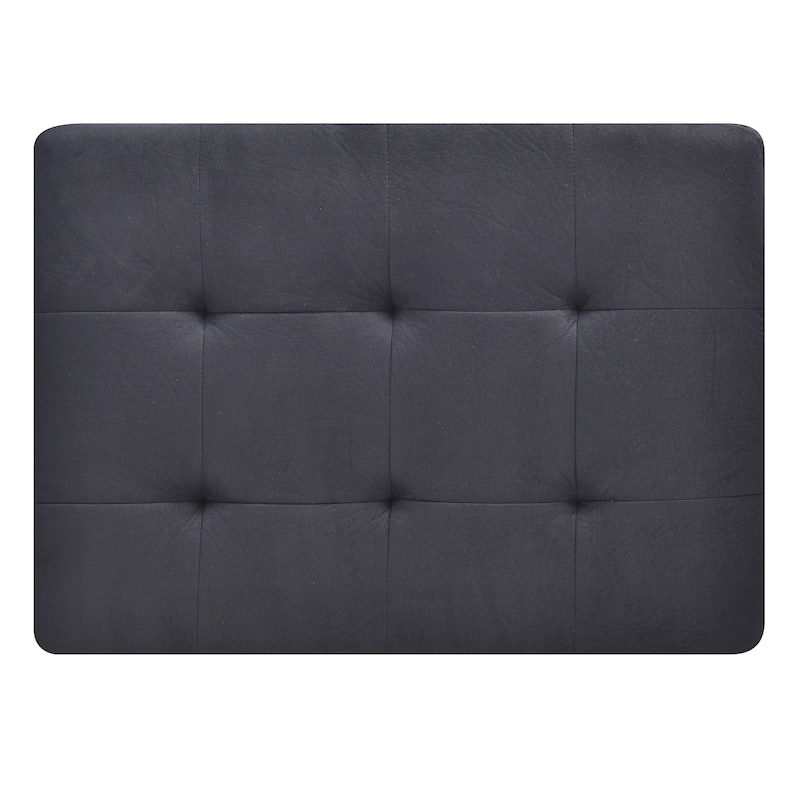 Upholstered Tufted Ottoman - 38" - Black