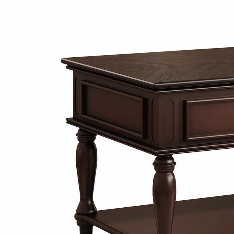 Farmhouse Coffee Table with One Drawer