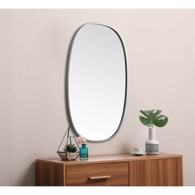 Elegant Lighting MR2B2740 Brynn 27" W x 40" H Modern Oval Bathroom