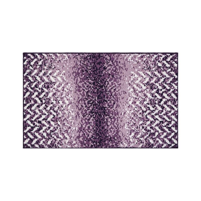 Better Trends 100% Micro Polyester Knitted Bathroom Rugs - Casablanca Collection with Chevron Pattern, Machine Washable Bath Mat
