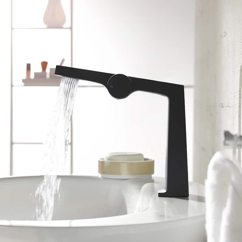 Rbrohant Single Handle Bathroom Faucets, Creative Water Outlet Design Single Hole Bathroom Sink Faucet