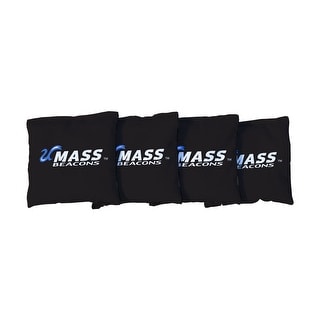 Massachusetts Boston UMASS Beacons Black Cornhole Bags