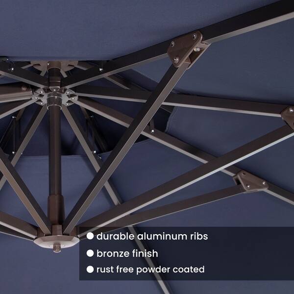 Shop Black Friday Deals On Crestlive Products Patio Luxury 12 Ft Double Top Round Offset Umbrella On Sale Overstock 31636635