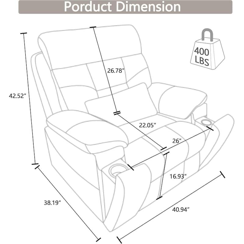Luxury Electric Lift Recliner with Heat, Massage, 180° Recline, 4 OKIN Motors, Dual Remotes, and Cup Holders.