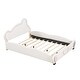 preview thumbnail 4 of 17, Bear-Shaped Velvet Full Size Platform Bed with Storage Pocket