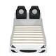 preview thumbnail 5 of 12, Comfortable Design LED Race Car Bed Platform Bed,White
