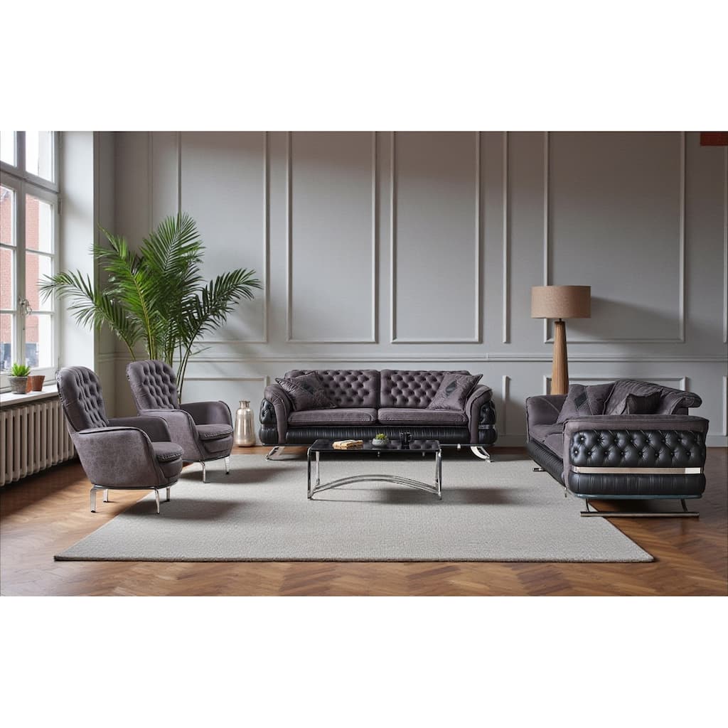 Pine Hollow 4 Pieces Living Room Sets 2 Sofa 2 Chair