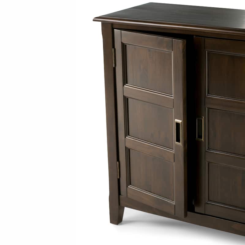 WYNDENHALL Portland SOLID WOOD 30 inch Wide Transitional Low Storage Cabinet - 30"w x 14"d x 31"h