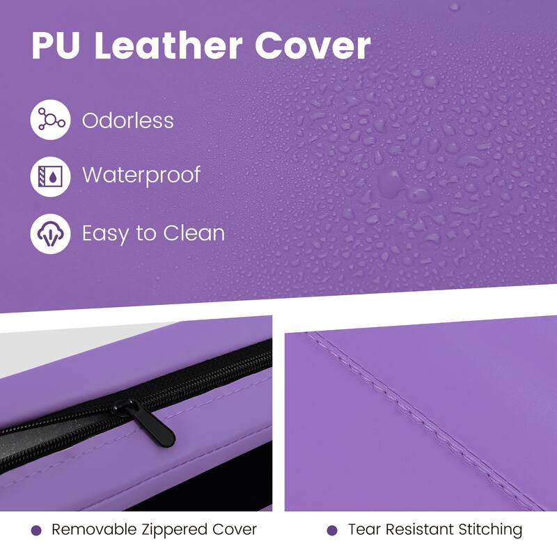 Gymax 10' x 4' x 2'' 4-Panel Folding Exercise Mat w/ Carrying Handles