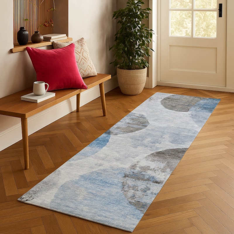 Machine Washable Indoor/ Outdoor Contemporary Micha Chantille Rug