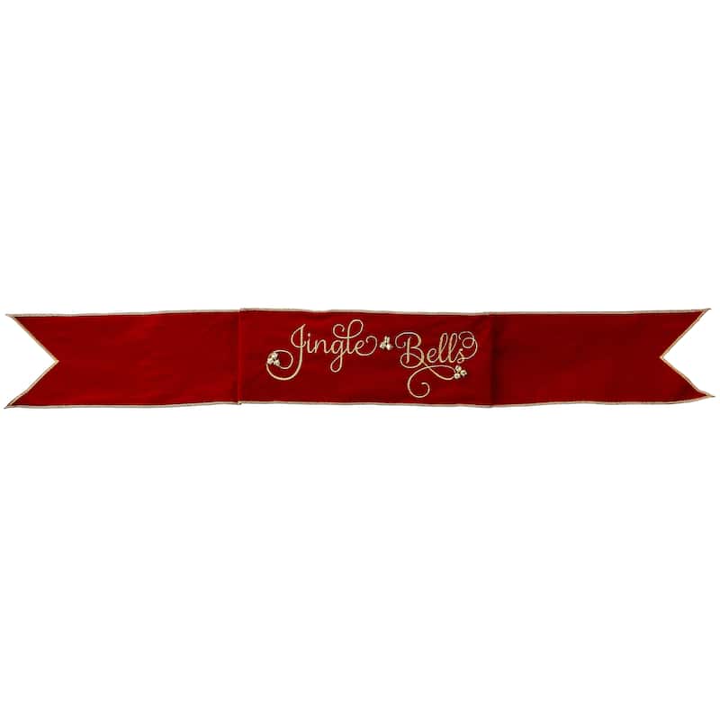 6"X44" "Jingle Bells" Velvet Banner