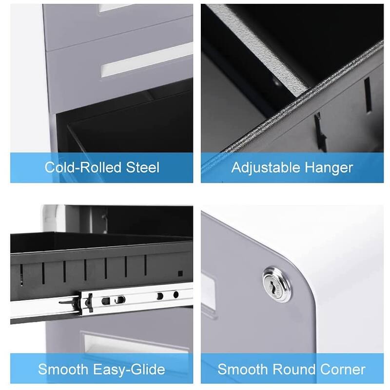 3 Drawer Mobile/Vertical File Cabinet for Home Office