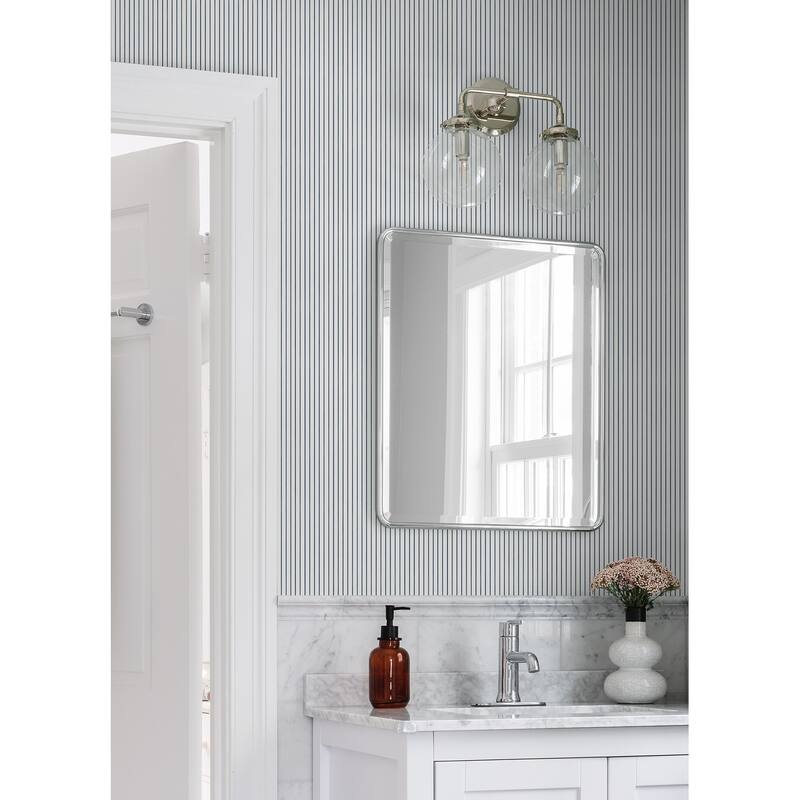 Erin Gates Oliver Navy Simple Stripe Wallpaper