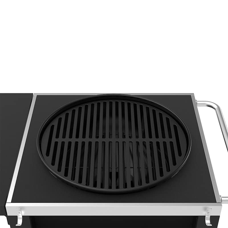 Nexgrill 22" Charcoal Kettle Grill Cart with Side Table