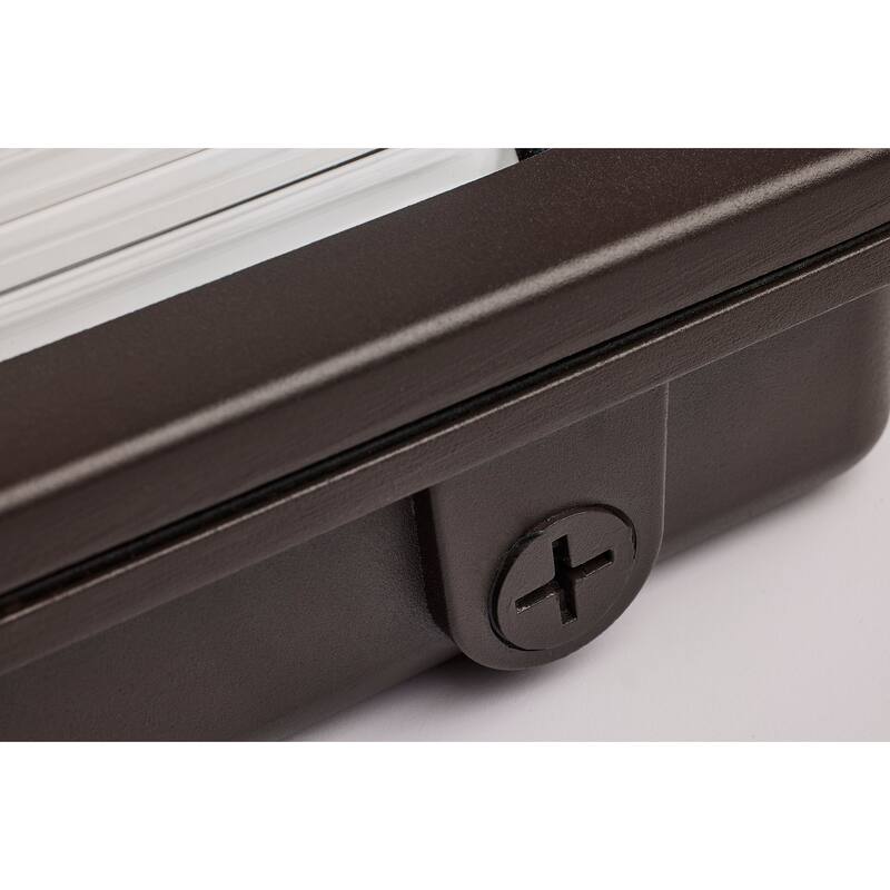 LED Low Profile Wall Pack Wattage 70/85/100W and CCT 3K/4K/5K Selectable Photocell - Bronze