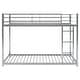 preview thumbnail 22 of 33, Modern Convenient Design Twin Over Twin Metal Bunk Bed,Low Bunk Bed With Ladder,