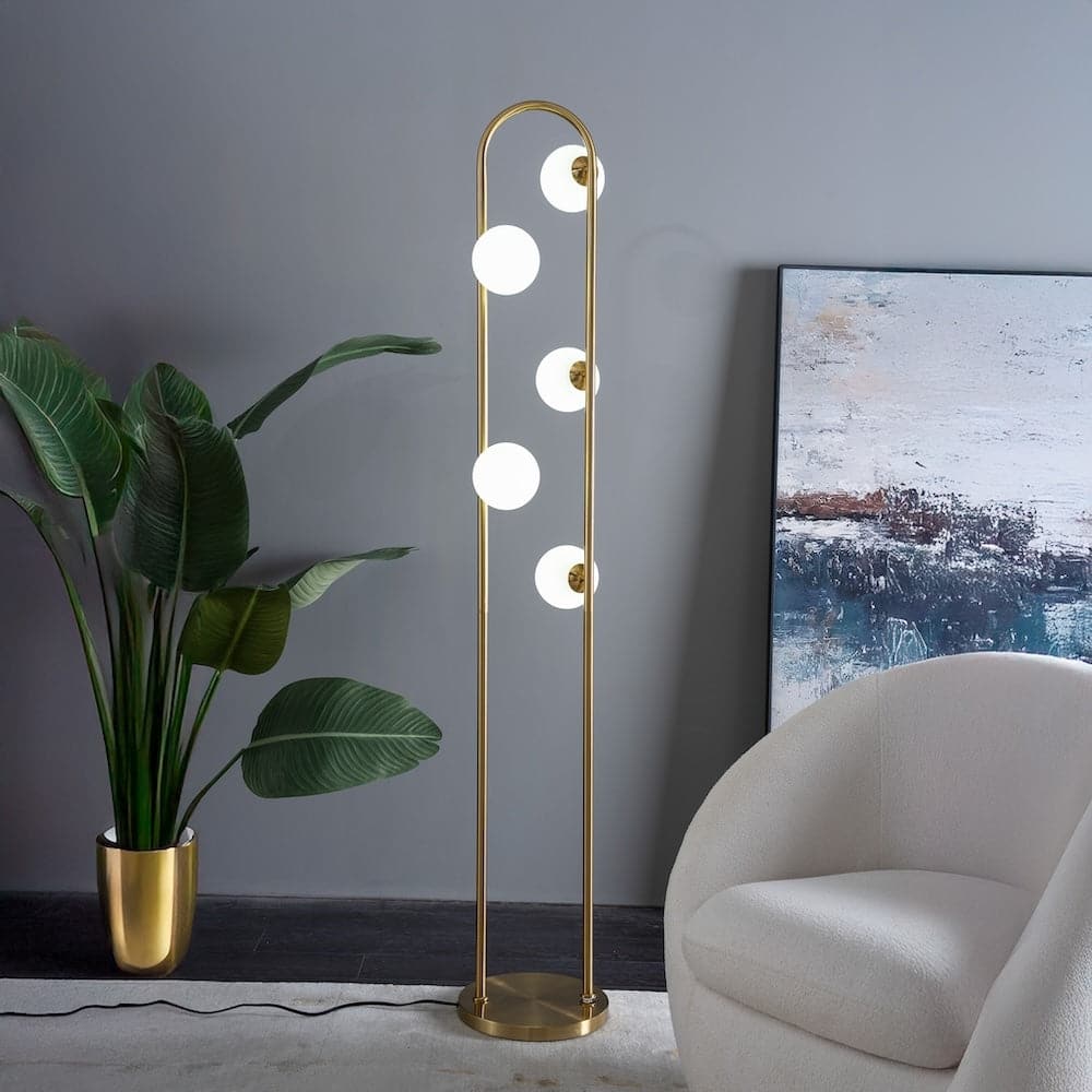 Modern White Tall Corner Floor Lamp
