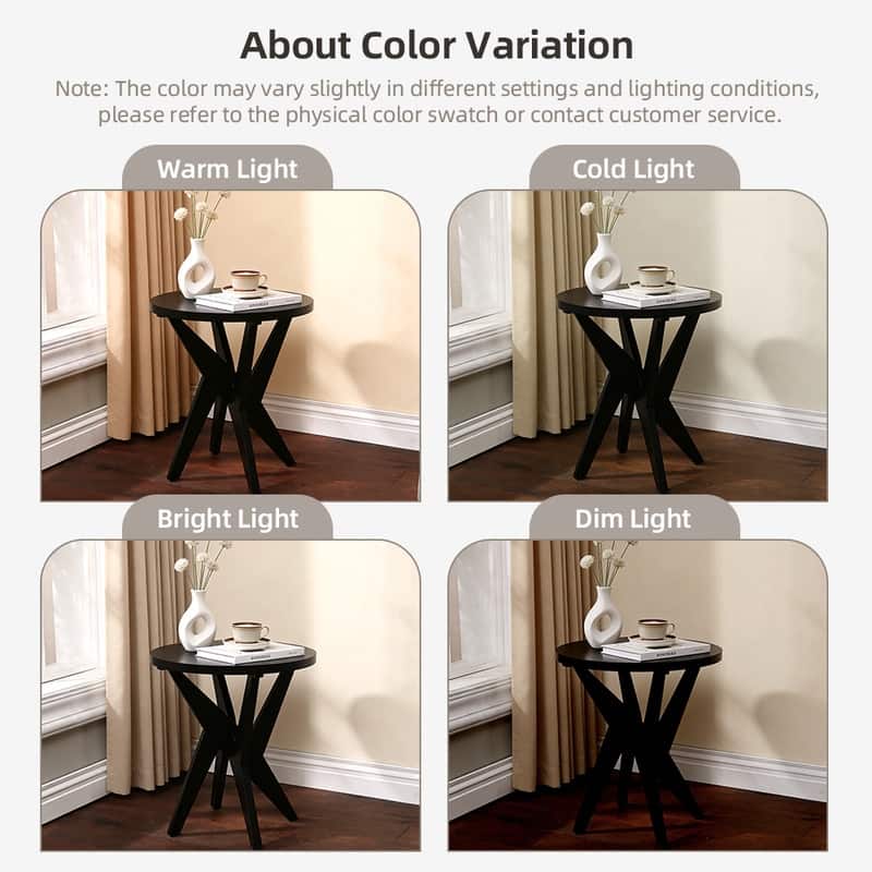 Round Solid Wood Coffee Table