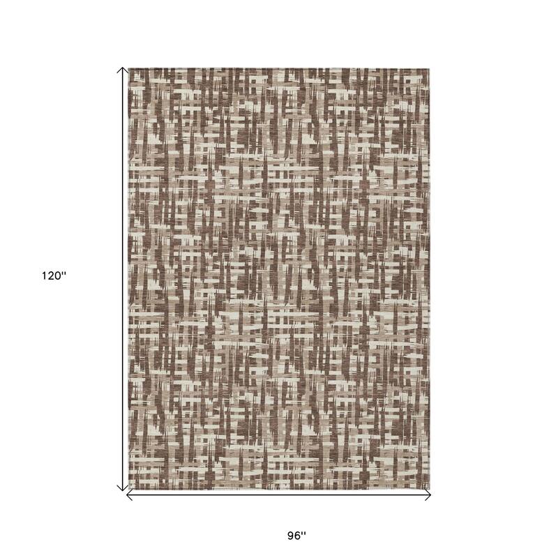 HomeRoots Abstract Transitional Rectangle Outdoor Rug
