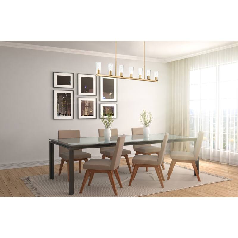 Z-Lite 826-7L Titus 7 Light 64" Wide Linear Chandelier