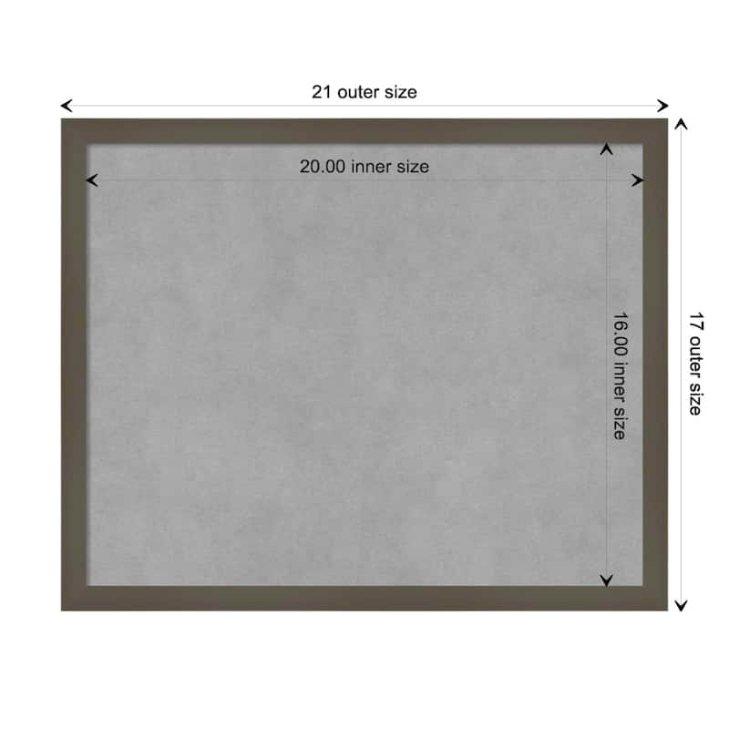 Amanti Art Svelte Clay Grey Framed Magnetic Board - Board Size 20x16