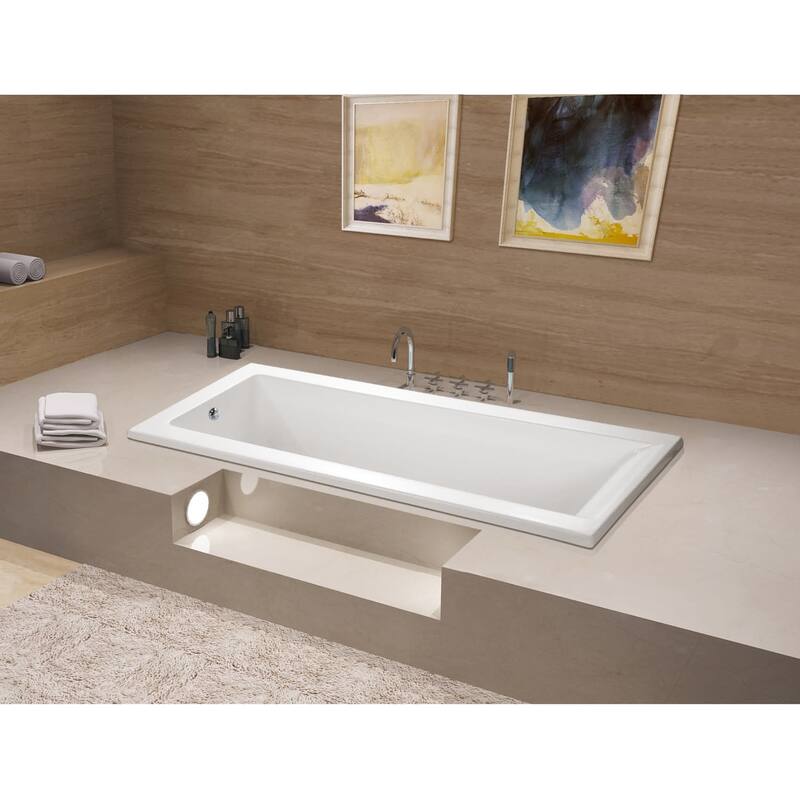 Kingston Brass 67" Drop In Acrylic Soaking Tub with Reversible Drain