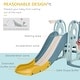 preview thumbnail 4 of 3, Multi-Activity Extra Safe Baby Slide and Swing Set for Toddlers with Basketball Hoop, 5-in-1 Toddler Playset Backyard Toy