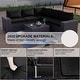 preview thumbnail 20 of 125, Kullavik 13 Pieces Outdoor Patio Furniture Set with Fire Pit Table w/ Wide Armrests