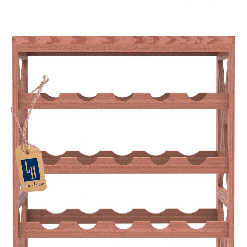 Lavish Home Freestanding 25-Bottle Wine Rack