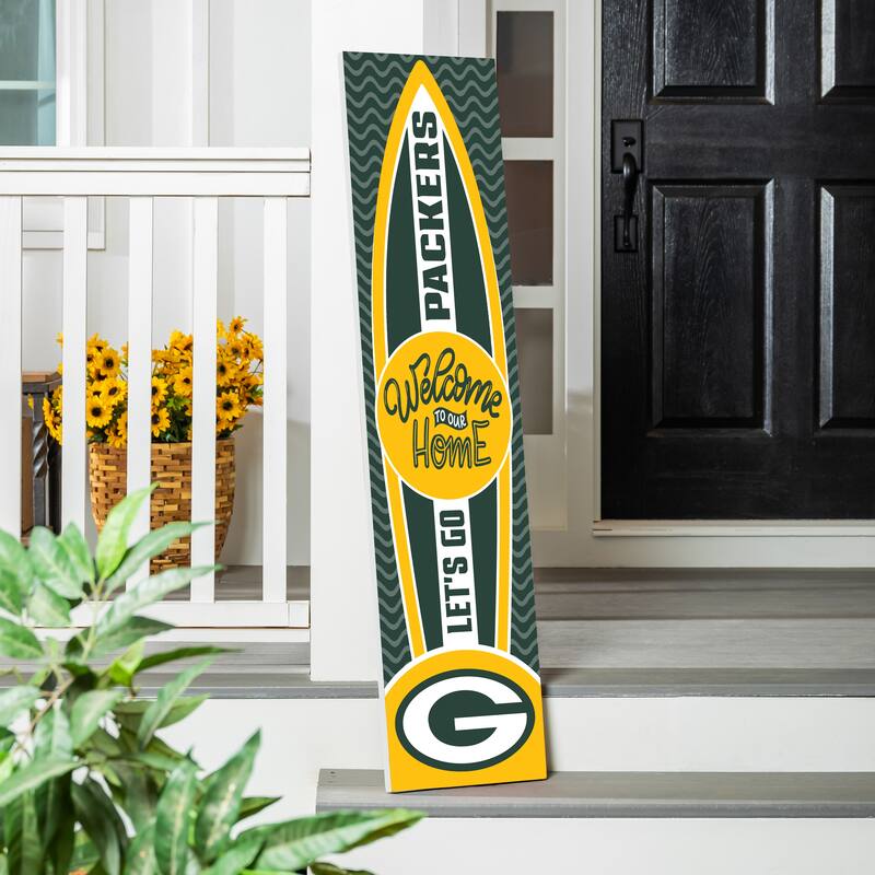 47" Porch Leaner Welcome Wall Sign, Green Bay Packers - Multi