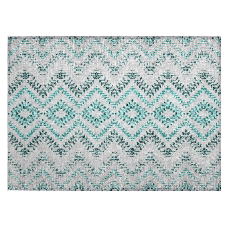 Machine Washable Indoor/ Outdoor Chantille Boho Global Rug