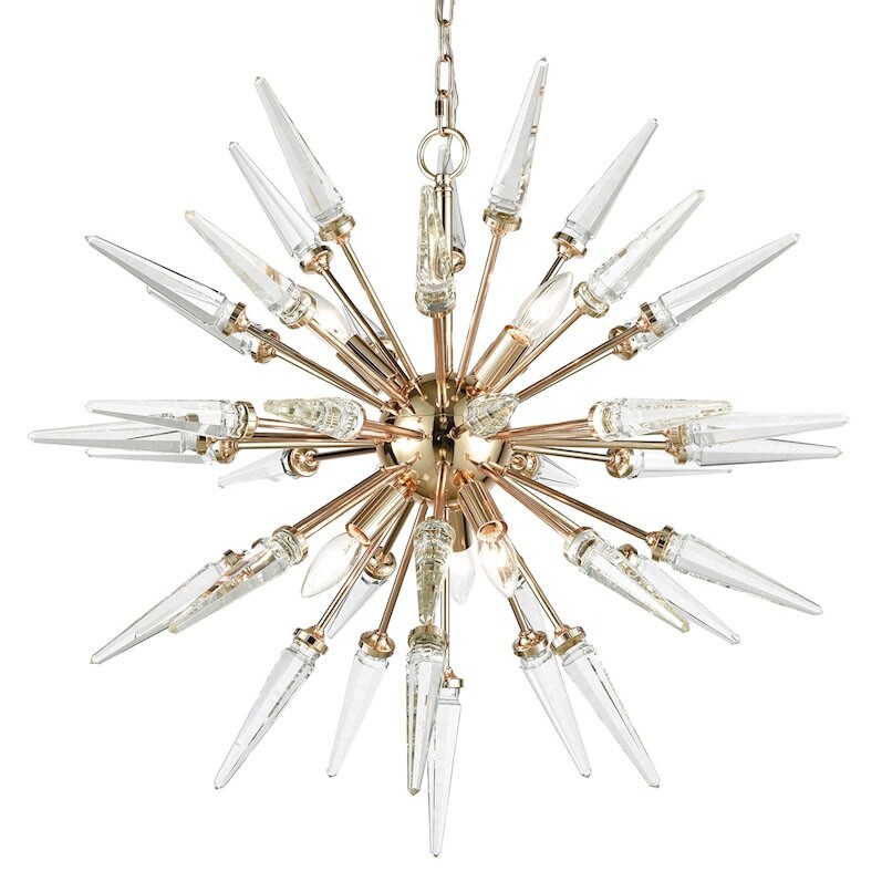 Elk Home D3369  Valkyrie 6 Light 28" Wide Crystal Sputnik Chandelier - Chandeliers For Bedrooms by Overstock.com