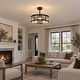 preview thumbnail 57 of 105, Caged Ceiling Fan with Light and Remote, 11.8–28 Inch Low Profile Fandelier, 6-Speed Quiet DC Motor, Black/Satin Nickel