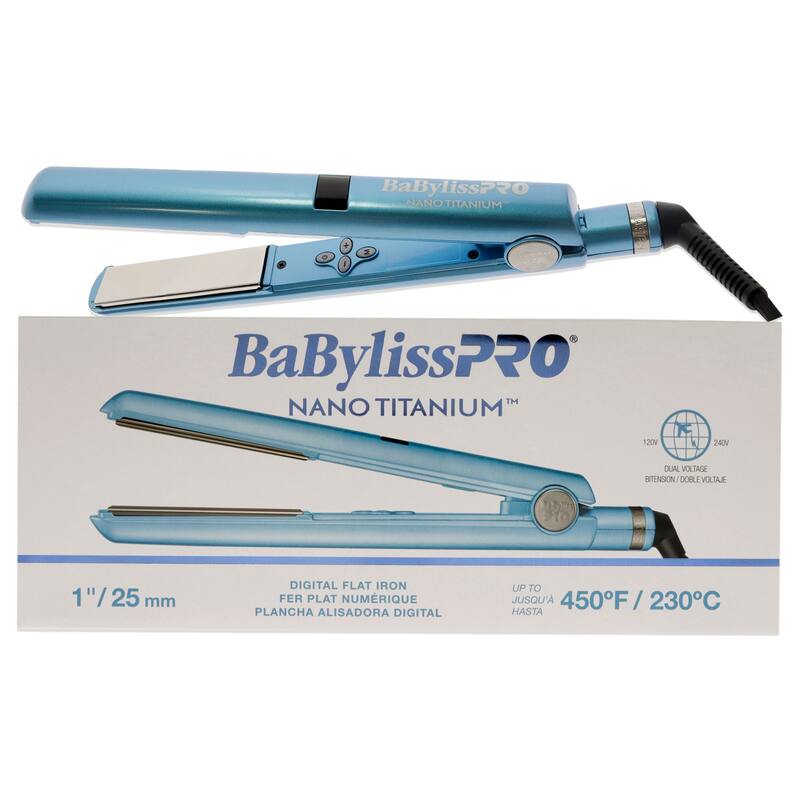 Nano Titanium Digital Flat Iron - BNT4095TUC - Blue 1Inch by BaBylissPRO for Unisex - 1 Inch