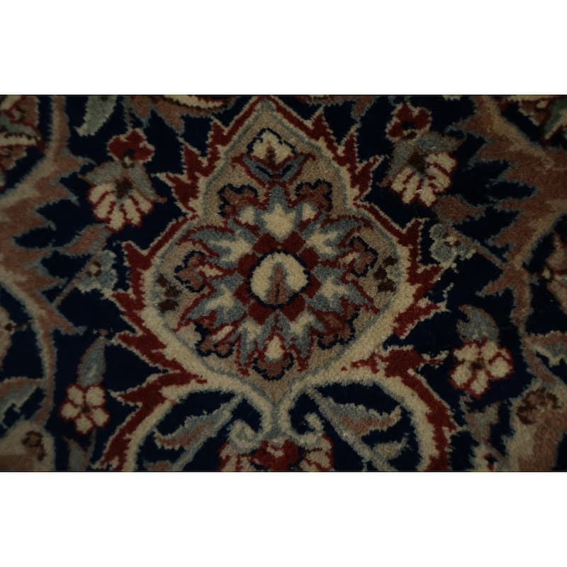 Hand Knotted Oriental 100% Wool Carpet Traditional Floral Beige & Ivories Isfahan Area Rug - 10' 1'' X 6' 10''