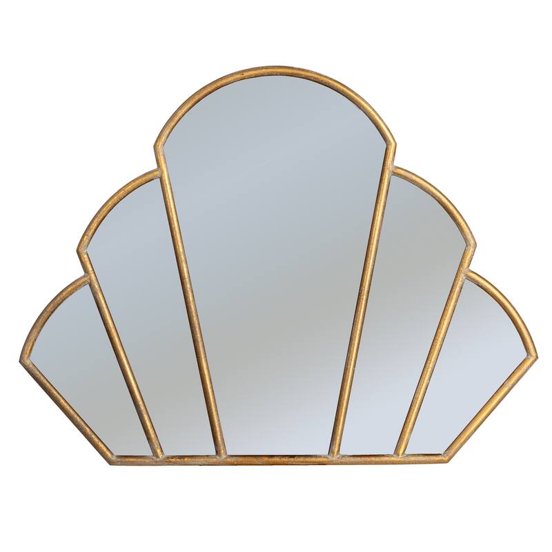 Scallop Shaped Metal Wall Mirror